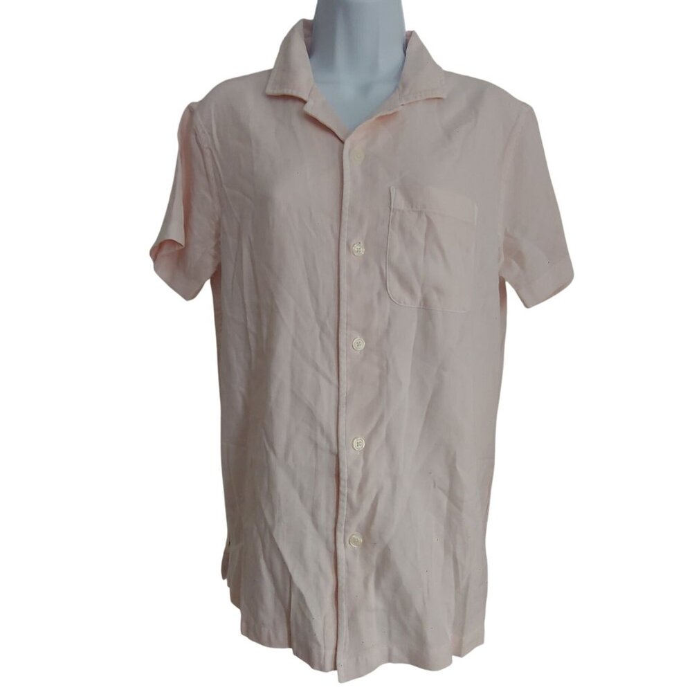 Abercrombie & Fitch Baby Pink Preppy Button S-Sleeve Shirt S NWT